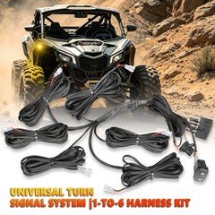 6-Lead UTV Turn Signal Harness Kit for Can-Am X3 Defender Sport RS ATV Boats