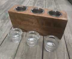 6 Replacement Sugar Mold Candle Holder Primitive Clear Glass Votive Candles  