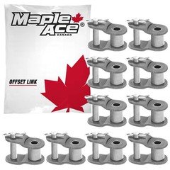 #60 Offset Half Link for Roller Chain Single Strand (Qty 10)