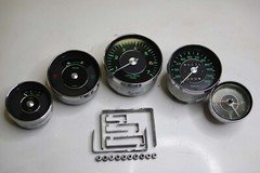 65-67 refurbished Porsche 911 912 OEM Green Gauges Green Gauge Set 90274110212 C