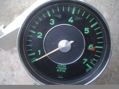 65-68 porsche 912 vdo green face tachometer