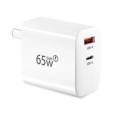 65W USB C Fast Charger 2 Port PD GaN wall charger For iPhone Samsung iPad
