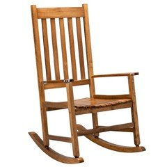 68.5x86x115CM Original Color Square Wooden Rocking Chair for Indoor Living Room