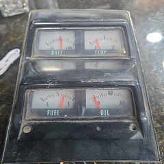 69 Camaro OEM Console Cluster Lite Scramch On Black Glass Is Good