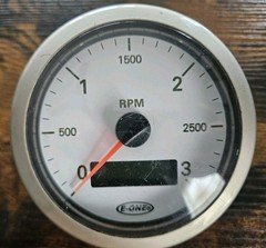 6913-00085-01 E-One FIRE TRUCK 3in. Tach w/hour meter - USED - OEM - FAST SHIPN