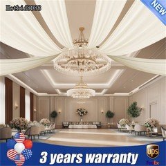 6PCS 5x30FT Ceiling Drapes Ceiling Draping Backdrop Curtains for Party Wedding