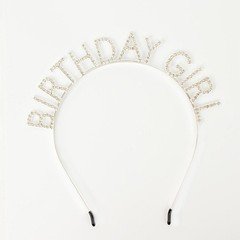 7" Silver Metal Rhinestones Birthday Girl Tiara Headband Party Events Supplies
