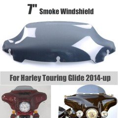 7'' Smoked Wave Windshield For 2014-2024 Harley Davidson Touring Electra Glide