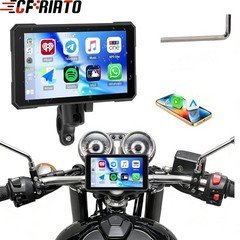 7" Wireless CarPlay Android Auto Portable Screen Waterproof Motorcycle Navigator
