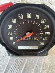 70 Chevelle Monte Carlo Speedometer Round Gauges, Column Shift Green Original GM