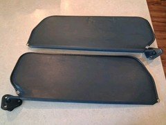 73-91 Chevy GMC Suburban C10 K10 Blazer Blue Vinyl Sun Visors OEM Squarebody 