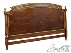73503: KARGES King Size Walnut Gold Gilt Bed Headboard
