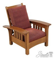 73889: STICKLEY Mission Oak Bow Arm Morris Chair