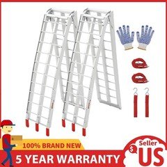 7.5FT Folding Aluminum Loading Ramps ,2 Pack Motorcycle Ramp for Pickup ,1500lbs