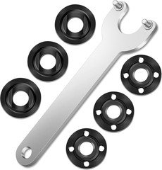 7PCS Angle Grinder Nut & Wrench Kit 5/8"-11 Lock Flange Fits DeWalt Makita Bosch