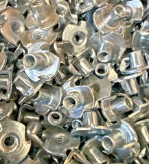 8-32 T-Nut (Tee Nut) 25 PC. High Quality Zinc Plated 3-Prong version