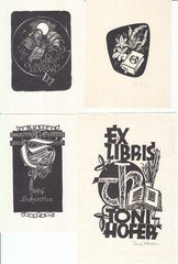8 Exlibris Bookplate Toni Hofer 1903-1979 Konvolut Lot 2