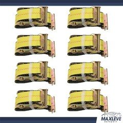 8 Pack E Track Ratchet Tie Down Strap Trailer Truck Van Cargo Hauler 2" x 12'