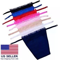 8-Pack Lace Cami Clips for Modesty Under Low-Cut Tops