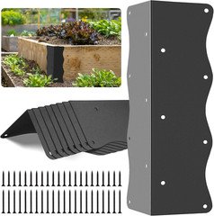 8 Pcs Raised Garden Bed Corner Brackets Heavy Duty Metal Raised Bed Corners and