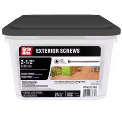 #8 X 2-1/2 In. #2 Phillips Bugle Head Coarse Thread Coated Exterior Wood Deck Sc