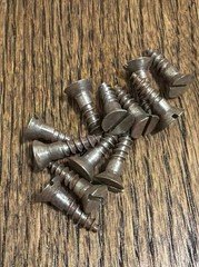 #8 X 5/8” Antique Wood Screws Flat Head Slot Steel American Made Free Ship