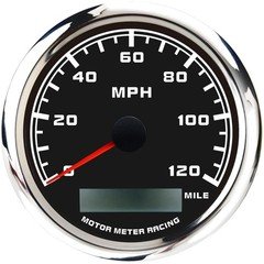 85mm Black Dial Digital Speedometer - 120 MPH for Car, Truck, & Motorcycle