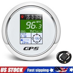 85mm Universal Digital GPS Speedometer Speed Gauge Odometer For Car Boat US