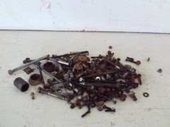 86 Yamaha YFM 225 #2 Moto 4 Misc Chassis Hardware and Bolts 1986-1988