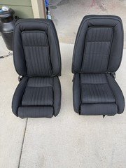 87-93 Ford Mustang GT black leather Fox Body new upholstery on oem sport seats