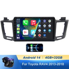 8Core 4+32G Toyota RAV4 2013-2018 10.1" Android14 Radio,CarPlay Android Auto AM