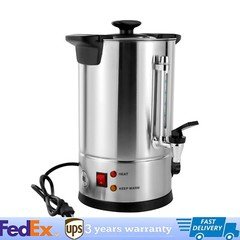 8L Commercial Coffee Urn - Stainless Steel Maker with Temperature Control