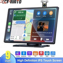 9 inch Portable Car Stereo Wireless Apple Carplay Auto Touch Screen BT Radio