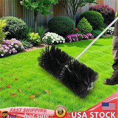9 Teeth Rolling Brush Head Debris Brush Attachment Sweep Snow for Road Lawn US