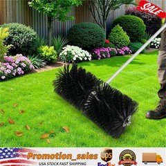 9 Teeth Rolling Brush Head Debris Brush Attachment Sweep Snow for Road Lawn US