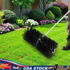 9 Teeth Rolling Brush Head Debris Brush Attachment Sweep Snow for Road Lawn US