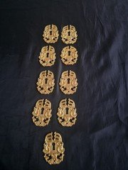 9 Vintage Ornate Brass Key Hole Escutcheon Furniture Door Hardware 
