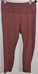 90 Degree by Reflex Women's Pink Ankle Leggings L Stretch Pull On