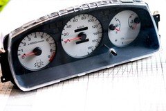 92-95 Honda Civic EG9 Ferio SiR B16A JDM White Face Gauge Cluster Speedometer MT