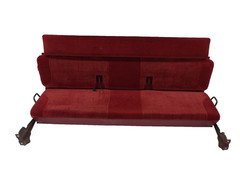 92-97 Ford F250 Extended Super Cab Rear Bench Seat With Backrest Maroon Red OEM