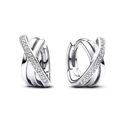 925 Sterling Silver Hoop Earrings Women CZ Zircon Wedding Jewelry Gift