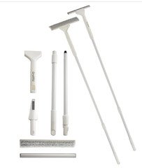 9.8 Inch Extended Squeegee Window Cleaner, 43-56 Inch Adjustable, Replaceable Mi
