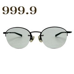 999.9 Four Nines O-15T Titanium Half Rim Eyeglasses Frame Black 49□21-142 Japan