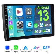 9inch 8 core 4G+64G Android 13 Apple Carplay Car Stereo GPS Radio FM/RDS WIFI
