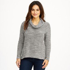Abercrombie & Fitch Gray Marled Cowl Neck Flare Hem Sweater Size Small