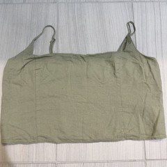 Abercrombie & Fitch Women’s Green Solid Knit Cotton Camisole Tank Top xxl