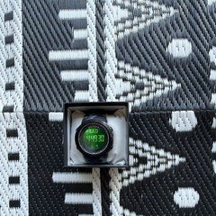 Activa Digital Quartz Sport Watch Backlight Round Black/Gray Resin Band w/Box