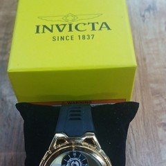 Activa Men's Quartz Analog Sport Watch 45mm Gold Tone Case Black Rubber 30m
