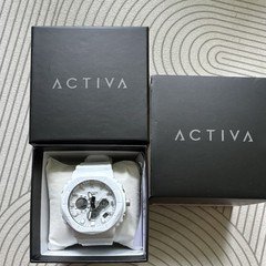 Activa Pixel White Analog/Digital Quartz 50mm 50m Alarm Chrono Date Box