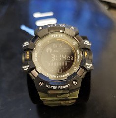 Activa Sports Men's Digital Quartz Chronograph Alarm Backlight Black/Green